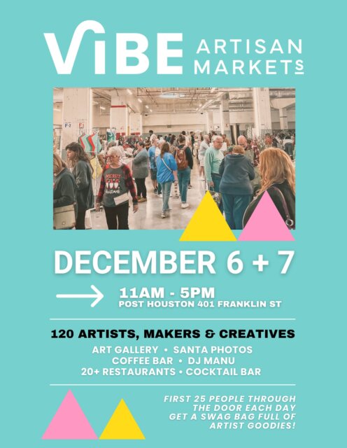 ๐๐ TODAY IS THE DAY!
๐๐ผ๐น๐ถ๐ฑ๐ฎ๐ ๐ฉ๐ถ๐ฏ๐ฒ ๐ ๐ฎ๐ฟ๐ธ๐ฒ๐ ๐๐ข๐จ๐ฆ๐ง๐ข๐ก December 6 + 7 inside @posthtx.
๐๐ฅ๐๐ ๐ฎ๐ฑ๐บ๐ถ๐๐๐ถ๐ผ๐ป | ๐ณ๐ฎ๐บ๐ถ๐น๐ ๐ณ๐ฟ๐ถ๐ฒ๐ป๐ฑ๐น๐
๐ญ๐ฎ๐ฑ+ ๐ฎ๐ฟ๐๐ถ๐๐๐, ๐บ๐ฎ๐ธ๐ฒ๐ฟ๐ & ๐ฐ๐ฟ๐ฒ๐ฎ๐๐ถ๐๐ฒ๐ | ๐บ๐๐๐ถ๐ฐ @therealdjmanu | ๐๐ผ๐ฐ๐ธ๐๐ฎ๐ถ๐น ๐ฏ๐ฎ๐ฟ with seasonal drinks | ๐๐ผ๐ณ๐ณ๐ฒ๐ฒ ๐๐ฎ๐ฟ @snobscoffeeco | ๐๐ฟ๐ ๐๐ฎ๐น๐น๐ฒ๐ฟ๐ | ๐ญ๐ฑ+ restaurants | Santa Photos with @ireneelizabethphotography
๐๏ธ ๐ฆ๐๐ฎ๐ด ๐๐ฎ๐ด๐ to the first 25 people through the door each day!
๐๐ผ๐น๐ถ๐ฑ๐ฎ๐ ๐ฉ๐ถ๐ฏ๐ฒ ๐ ๐ฎ๐ฟ๐ธ๐ฒ๐ ๐๐ข๐จ๐ฆ๐ง๐ข๐ก
๐๏ธ December 6-7 | 11pm-5pm
๐ @posthtx (x-atrium 2nd floor)
401 Franklin St | Houston TX