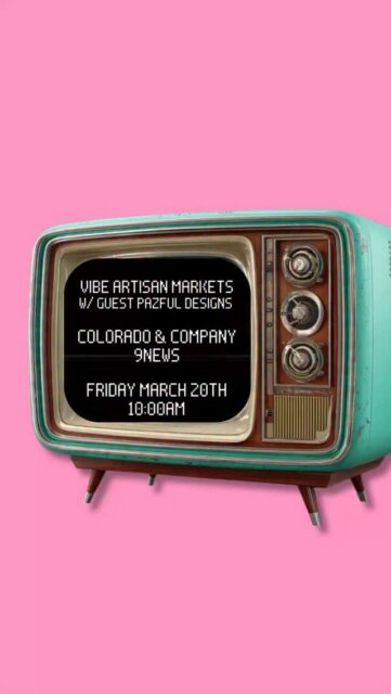 📺 @vibeartisanmarkets will be on TWO news stations tomorrow March 20th spilling the tea on all the event goodness happening this weekend!
👉 @coloradoandcompany @9newsdenver between 10a-11a (with guest artist Emily Stevens of @pazfuldesigns
👉 @weekendvibefox31 @fox31denver between 3p-4p
Spring Vibe Denver
🗓️ March 21 + 22 | 𝟭𝟭𝗮𝗺-𝟱𝗽𝗺
📍 The Arch @rinoartsdistrict