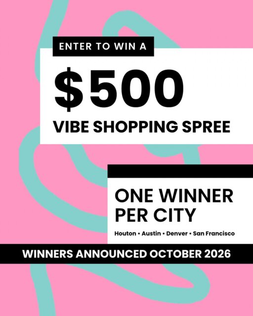 A $𝟱𝟬𝟬 𝗩𝗶𝗯𝗲 𝘀𝗵𝗼𝗽𝗽𝗶𝗻𝗴 𝘀𝗽𝗿𝗲𝗲…just for showing up and supporting local artists? ✨
We’re giving away a $500 Holiday Shopping Spree in every Vibe city: Houston, Austin, Denver & San Francisco.
All you have to do is come to the Spring and/or Summer markets in one of our Vibe cities and keep an eye out for our QR code signs placed all throughout the event. Scan to enter & you’re in! 🤍
It’s our little way of making your Vibe experience even sweeter.
𝗢𝗻𝗲 𝘄𝗶𝗻𝗻𝗲𝗿 𝗽𝗲𝗿 𝗰𝗶𝘁𝘆…𝗶𝘁 𝗺𝗶𝗴𝗵𝘁 𝗮𝘀 𝘄𝗲𝗹𝗹 𝗯𝗲 𝘆𝗼𝘂.
—
𝘋𝘪𝘴𝘤𝘭𝘢𝘪𝘮𝘦𝘳: 𝘖𝘯𝘦 𝘸𝘪𝘯𝘯𝘦𝘳 𝘱𝘦𝘳 𝘤𝘪𝘵𝘺. 𝘖𝘯𝘦 𝘦𝘯𝘵𝘳𝘺 𝘱𝘦𝘳 𝘱𝘦𝘳𝘴𝘰𝘯.𝘕𝘰 𝘱𝘶𝘳𝘤𝘩𝘢𝘴𝘦 𝘯𝘦𝘤𝘦𝘴𝘴𝘢𝘳𝘺. 𝘖𝘱𝘦𝘯 𝘵𝘰 𝘭𝘦𝘨𝘢𝘭 𝘜.𝘚. 𝘳𝘦𝘴𝘪𝘥𝘦𝘯𝘵𝘴 𝘢𝘨𝘦 18+. 𝘖𝘯𝘦 (1) 𝘸𝘪𝘯𝘯𝘦𝘳 𝘱𝘦𝘳 𝘱𝘢𝘳𝘵𝘪𝘤𝘪𝘱𝘢𝘵𝘪𝘯𝘨 𝘤𝘪𝘵𝘺 𝘸𝘪𝘭𝘭 𝘳𝘦𝘤𝘦𝘪𝘷𝘦 𝘢 $500 𝘝𝘪𝘣𝘦 𝘈𝘳𝘵𝘪𝘴𝘢𝘯 𝘔𝘢𝘳𝘬𝘦𝘵𝘴 𝘏𝘰𝘭𝘪𝘥𝘢𝘺 𝘚𝘩𝘰𝘱𝘱𝘪𝘯𝘨 𝘚𝘱𝘳𝘦𝘦 𝘳𝘦𝘥𝘦𝘦𝘮𝘢𝘣𝘭𝘦 𝘢𝘵 𝘵𝘩𝘦 𝘏𝘰𝘭𝘪𝘥𝘢𝘺 𝘔𝘢𝘳𝘬𝘦𝘵 𝘪𝘯 𝘵𝘩𝘦 𝘸𝘪𝘯𝘯𝘦𝘳’𝘴 𝘴𝘦𝘭𝘦𝘤𝘵𝘦𝘥 𝘤𝘪𝘵𝘺. 𝘌𝘯𝘵𝘳𝘪𝘦𝘴 𝘢𝘤𝘤𝘦𝘱𝘵𝘦𝘥 𝘶𝘯𝘵𝘪𝘭 𝘖𝘤𝘵𝘰𝘣𝘦𝘳 2026. 𝘞𝘪𝘯𝘯𝘦𝘳𝘴 𝘸𝘪𝘭𝘭 𝘣𝘦 𝘳𝘢𝘯𝘥𝘰𝘮𝘭𝘺 𝘴𝘦𝘭𝘦𝘤𝘵𝘦𝘥 𝘢𝘯𝘥 𝘢𝘯𝘯𝘰𝘶𝘯𝘤𝘦𝘥 𝘰𝘯 𝘝𝘪𝘣𝘦 𝘈𝘳𝘵𝘪𝘴𝘢𝘯 𝘔𝘢𝘳𝘬𝘦𝘵𝘴 𝘴𝘰𝘤𝘪𝘢𝘭 𝘮𝘦𝘥𝘪𝘢 𝘤𝘩𝘢𝘯𝘯𝘦𝘭𝘴. 𝘗𝘳𝘪𝘻𝘦 𝘯𝘰𝘵 𝘵𝘳𝘢𝘯𝘴𝘧𝘦𝘳𝘢𝘣𝘭𝘦 𝘢𝘯𝘥 𝘯𝘰 𝘤𝘢𝘴𝘩 𝘴𝘶𝘣𝘴𝘵𝘪𝘵𝘶𝘵𝘪𝘰𝘯 𝘱𝘦𝘳𝘮𝘪𝘵𝘵𝘦𝘥. 𝘛𝘩𝘪𝘴 𝘱𝘳𝘰𝘮𝘰𝘵𝘪𝘰𝘯 𝘪𝘴 𝘯𝘰𝘵 𝘴𝘱𝘰𝘯𝘴𝘰𝘳𝘦𝘥, 𝘦𝘯𝘥𝘰𝘳𝘴𝘦𝘥, 𝘰𝘳 𝘢𝘥𝘮𝘪𝘯𝘪𝘴𝘵𝘦𝘳𝘦𝘥 𝘣𝘺 𝘐𝘯𝘴𝘵𝘢𝘨𝘳𝘢𝘮, 𝘍𝘢𝘤𝘦𝘣𝘰𝘰𝘬, 𝘰𝘳 𝘔𝘦𝘵𝘢. 𝘝𝘰𝘪𝘥 𝘸𝘩𝘦𝘳𝘦 𝘱𝘳𝘰𝘩𝘪𝘣𝘪𝘵𝘦𝘥.