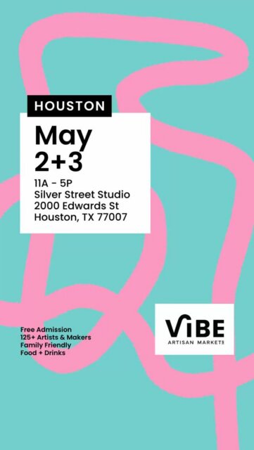 Art, design & exceptional craftsmanship all under one iconic roof.🌀 Vibe’s NEW Houston location @sawyeryards, May 2–3. Free to attend, free parking and ground-level access for effortless exploration. See you there!