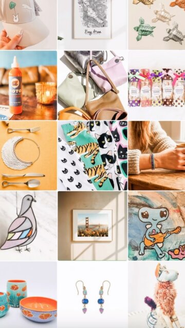 Just a glimpse of the incredible artist roster youโll find at the San Francisco Summer Vibe Art Fair this weekend. โจ These are only some of the beautiful creations waiting to be discovered! From original artwork and handcrafted jewelry to ceramics, slow fashion, home dรฉcor, and so much more. Come meet the artists, shop one-of-a-kind pieces and experience a weekend filled with creativity at Pier 27! ๐
